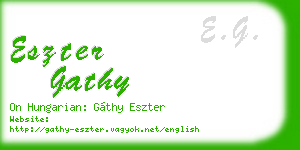 eszter gathy business card